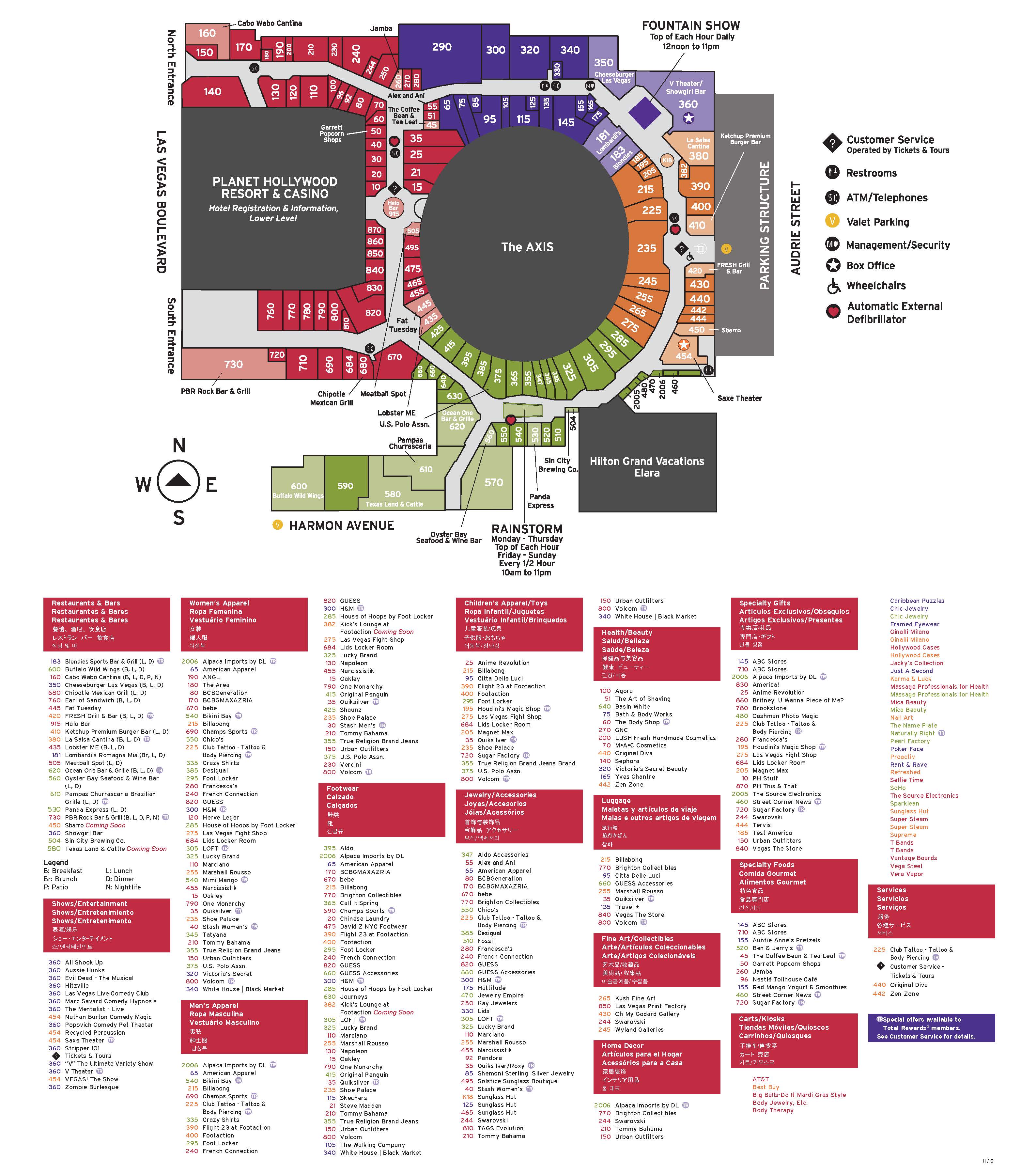 Miracle Mile Shops Las Vegas Map Time Zones Map
